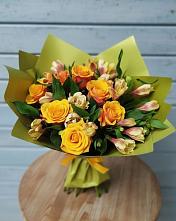 Букет цветов из:  Альстромерии и Розы в Ладовской Балке