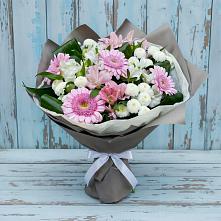 Букет цветов из:  Герберы, Альстромерии и Хризантемы в Ладовской Балке