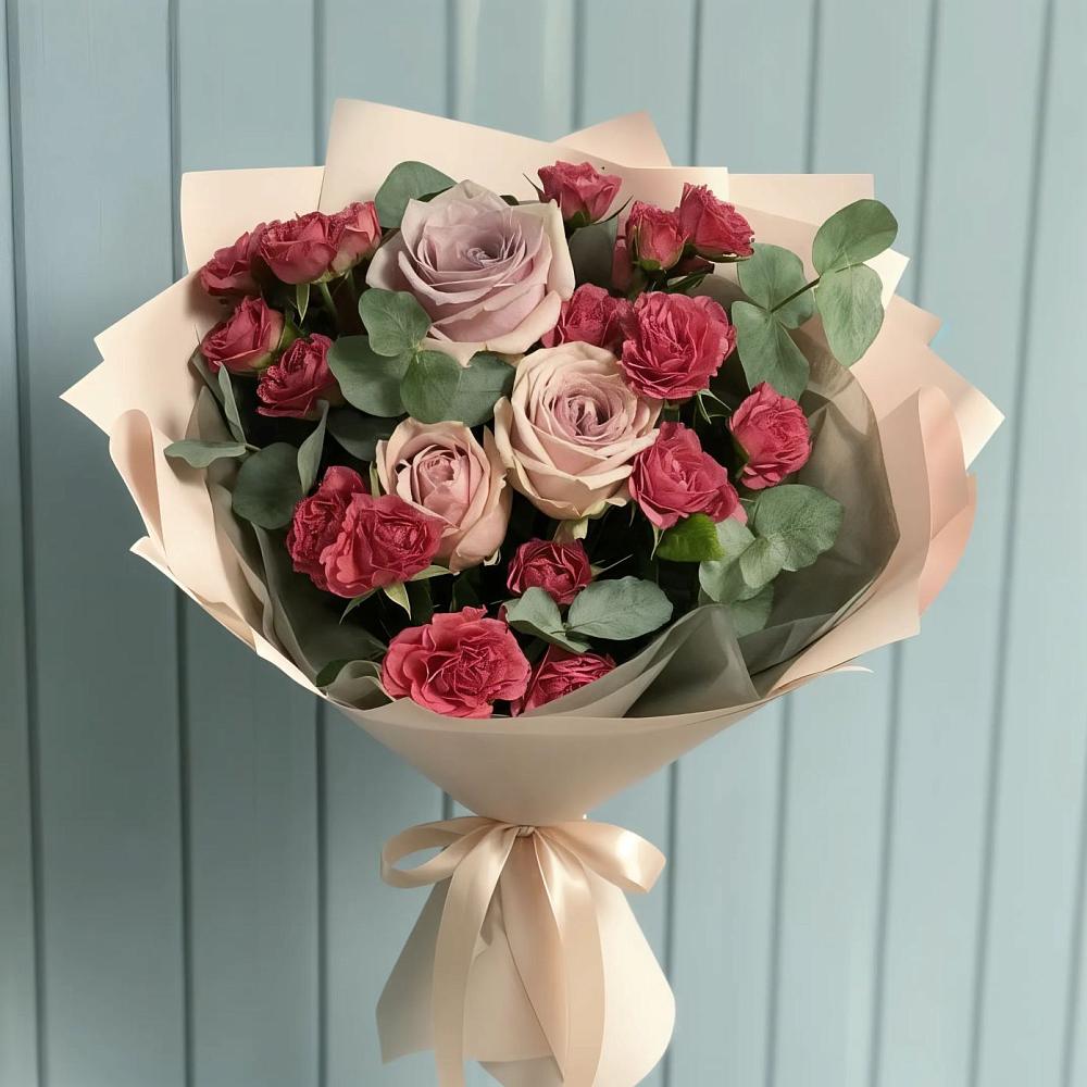 Букет цветов из: Гвоздики и Розы в Ладовской Балке