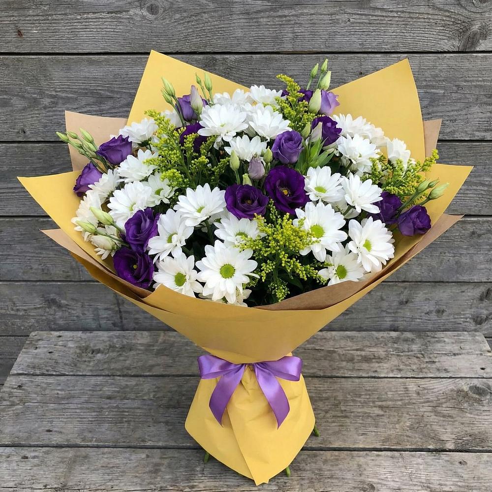 Букет цветов из: Ирисы, Хризантемы и Ромашки в Ладовской Балке