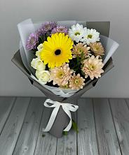 Букет цветов из:  Розы, Герберы и Хризантемы в Ладовской Балке
