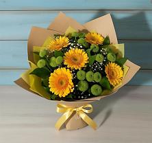 Букет цветов из:  Герберы и Хризантемы в Ладовской Балке