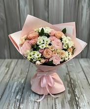 Букет цветов из:  Гвоздики, Розы и Хризантемы в Ладовской Балке