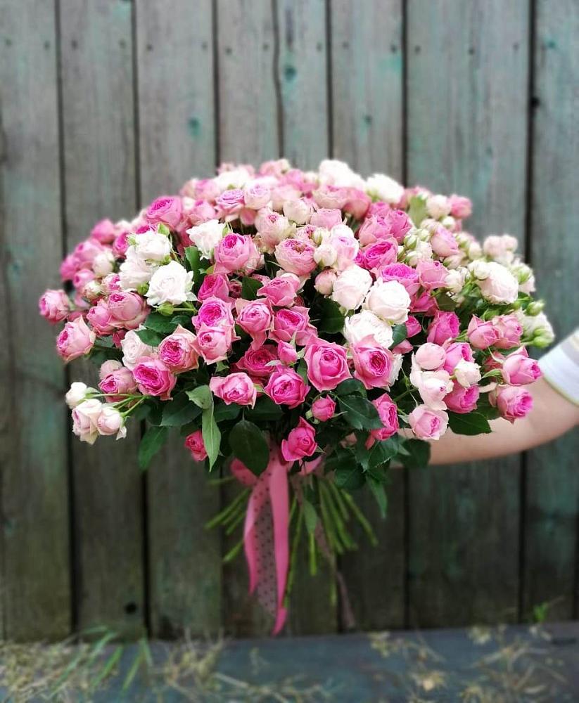 Букет Розовые кустовые розы Натали и Лав Лидия в Ладовской Балке