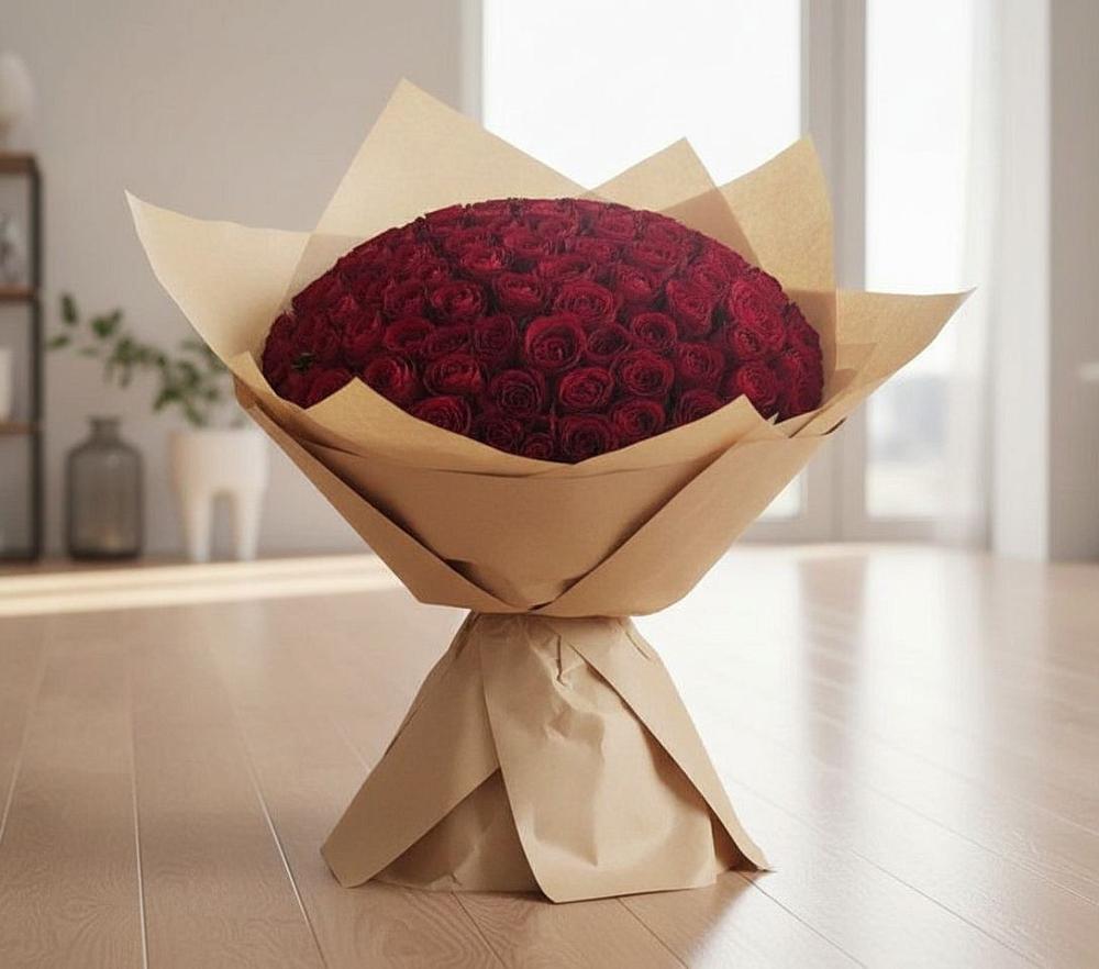 Букет 101 Красная роза в Ладовской Балке