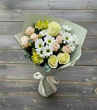 Букет цветов из:  Альстромерии, Розы и Хризантемы в Ладовской Балке