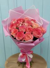 Букет 15 Розовых роз Равель в Ладовской Балке